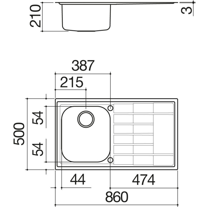 Barazza 1LLV90/1D lavello Lavello ad incasso Rettangolare Acciaio inox Economico
