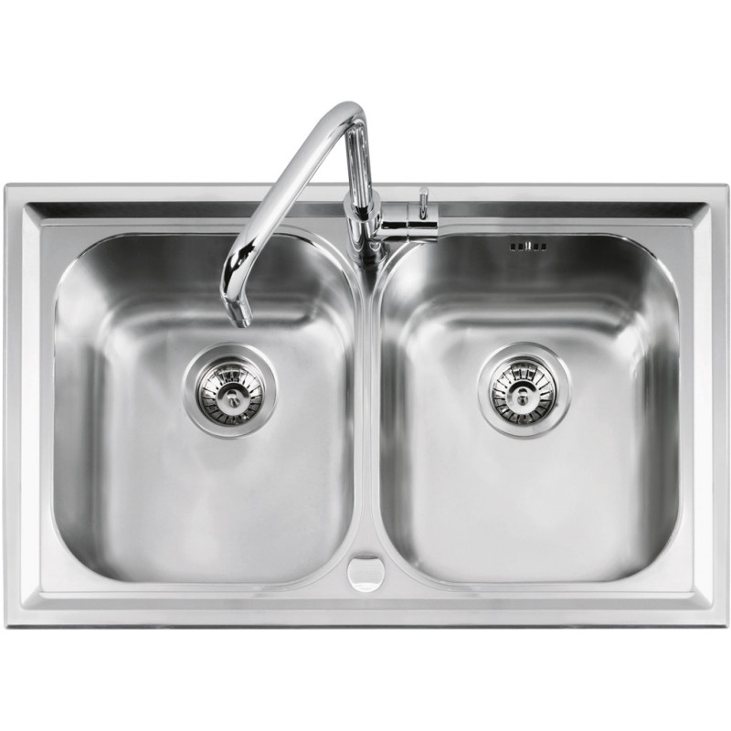 Barazza 1LLV90/2 lavello Lavello ad incasso Rettangolare Acciaio inox Outlet