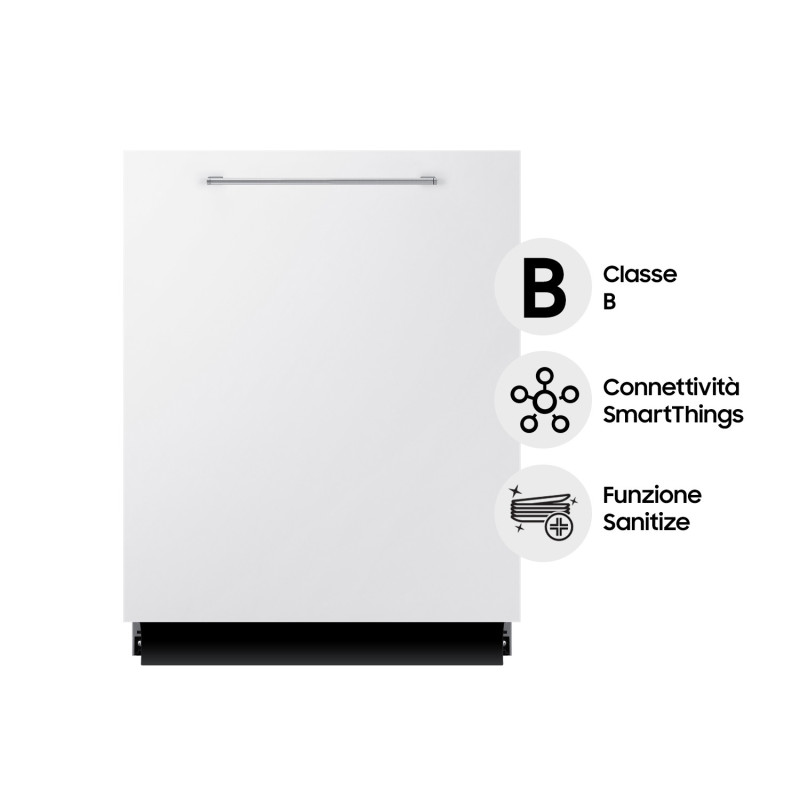 Samsung DW60A8070BB Lavastoviglie da incasso a scomparsa totale Serie 8500 14 coperti B Terzo cesto per posate Cyber Monday