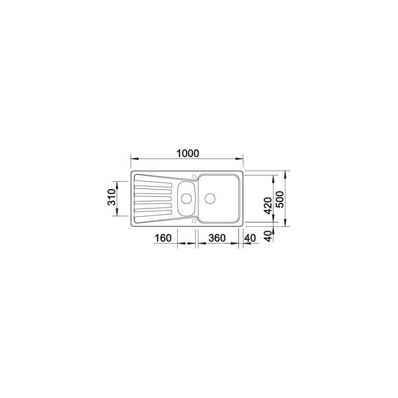 Blanco NOVA 6 S 1217081 Lavello incasso 100 x 50 cm Silgranit 2 Vasche e Gocciolatoio - Avana Ritorno libero