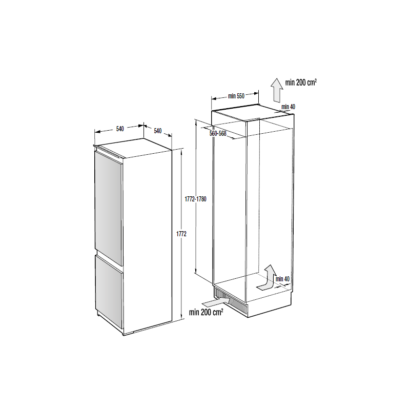 HISENSE RIB317N4AWE Frigorifero combinato da incasso da 60 cm 244 lt cerniera a DX Total No Frost classe E bianco Fino al 50% di sconto