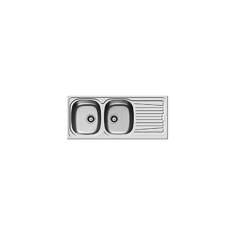 PYRAMIS 100150630 Lavello Sparta 2 vasche sx+gocciolatoio 116x50cm Acciaio Inox Fino al 60% di sconto