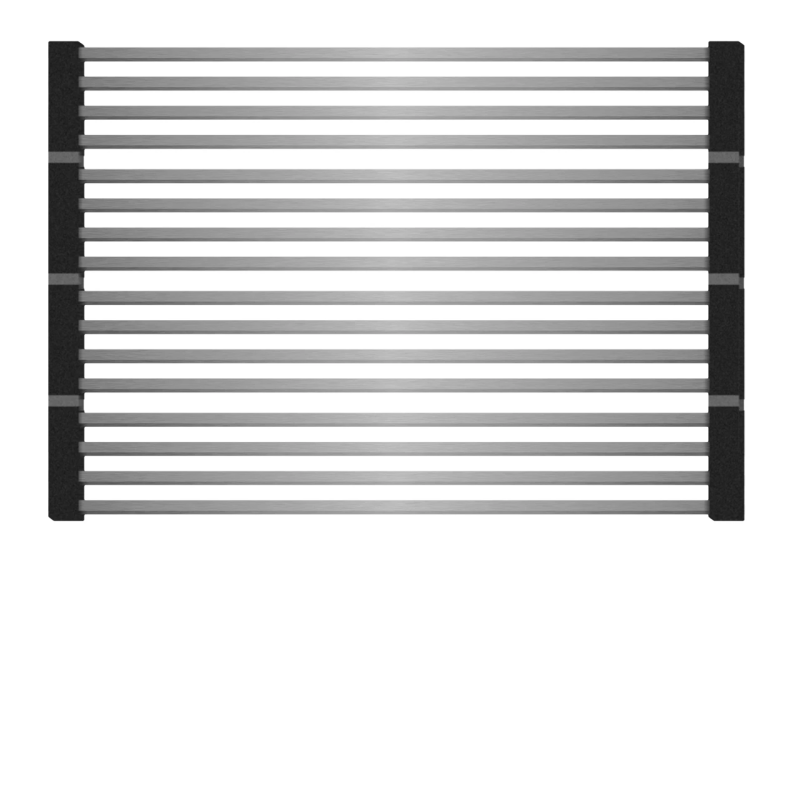 TELMA ROLLMAT.IX Gocciolatoio pieghevole con barre in acciaio inox e silicone  442x316 mm colore inox Solo un giorno rimasto