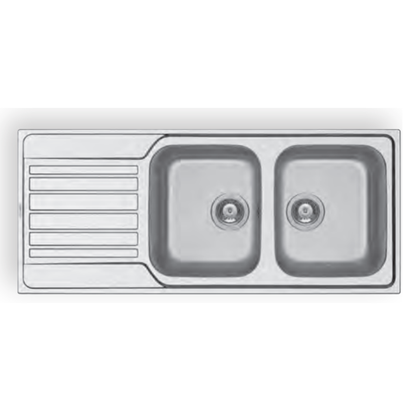 PYRAMIS 107174030 Lavello Fedra Extra Vasca DX 1160x500 mm Acciaio inox Spazzolato Super sconto