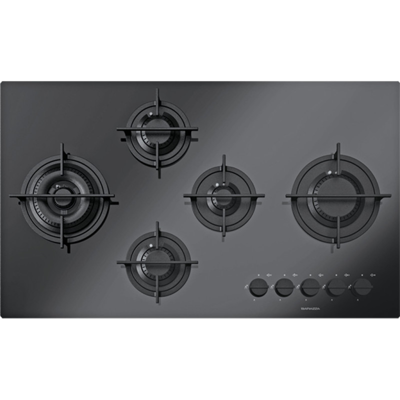 Barazza 1PMD95N piano cottura Nero Da incasso 90 cm Gas 5 Fornello(i) Negozio