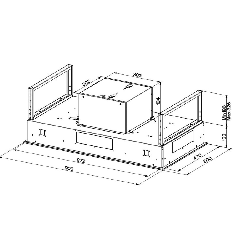 FABER S.p.A. C-AIR KL A90 Integrato a soffitto Nero Marrone 700 m³/h Shopping online