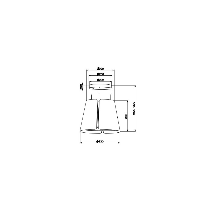 FABER S.p.A. Beat DG Matt F45 Sospeso Grigio 720 m³/h Cyber Monday