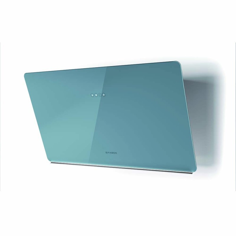 FABER 330.0615.675 cappa aspirante a parete glam ligth zero drip db a80 730m³/h classe b vetro blu polvere opaco Lightning offer