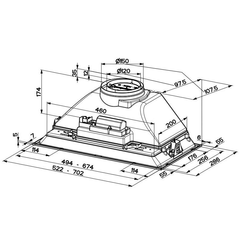 FABER S.p.A. Inka Smart HC X A70 Integrato Acciaio inox 390 m³/h B Offerte stagionali