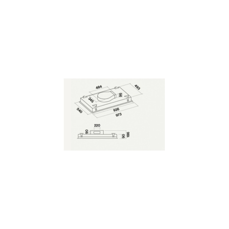 Falmec Nube Integrato a soffitto Acciaio inox 800 m³/h B Saldi