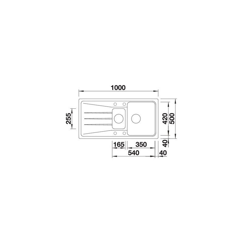 BLANCO 1519858 Sona 6 S lavello 1 vasca+vaschetta+gocciolatoio 100x50cm Silgranit Tartufo Offerta speciale