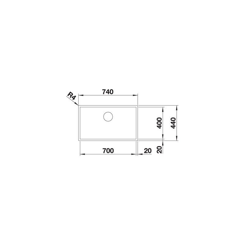 BLANCO 1523099 Lavello Zerox Durinox 700-IF 74x44cm Inox Flash Sale