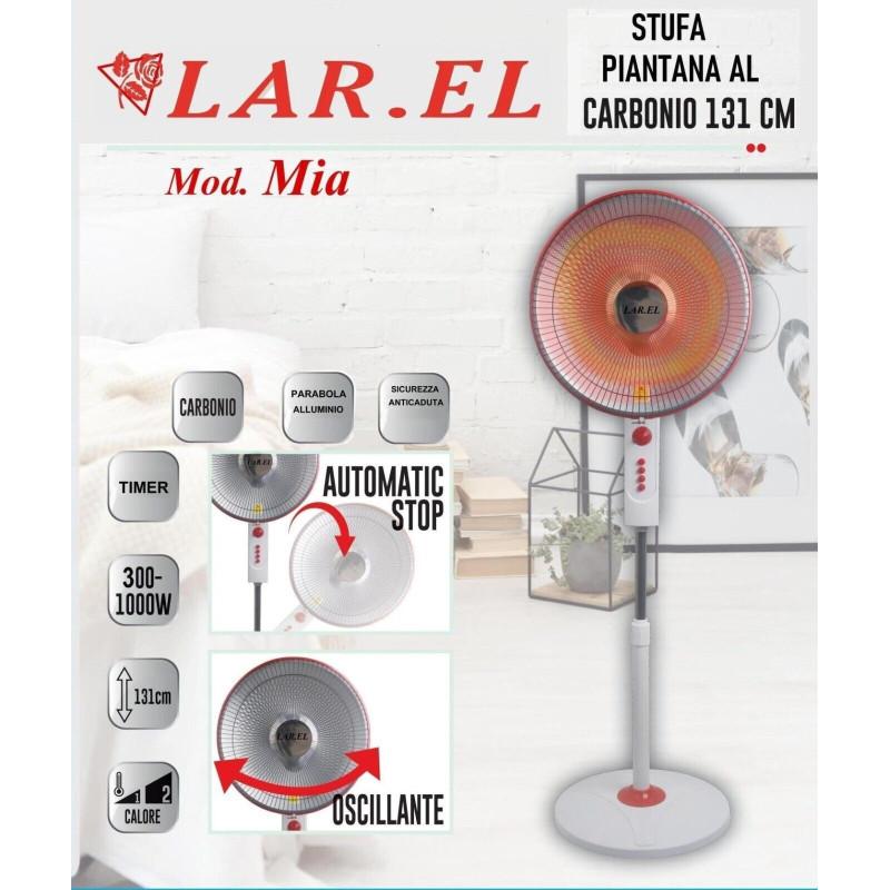 LAR.EL STU.LPIA13 STUFA PIANTANA AL CARBONIO LAREL 131CM OSCILLANTE Enormi sconti