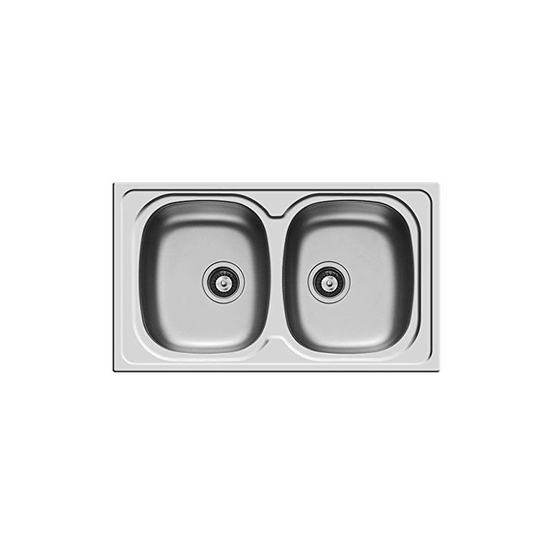 PYRAMIS 100133030 Lavello Sparta 2 vasche 86x50cm Acciaio Inox 50% di sconto con spedizione gratuita