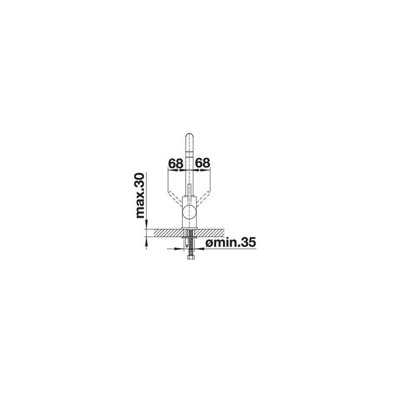 BLANCO 1523103 MISCELATORE MILI canna alta girevole fino a 360 flessibile 350 mm antracite Nuovo