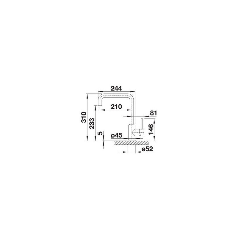BLANCO 1523103 MISCELATORE MILI canna alta girevole fino a 360 flessibile 350 mm antracite Nuovo