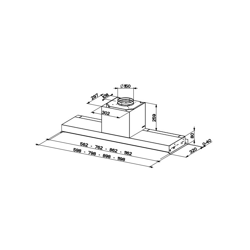 FABER S.p.A. In-Nova Premium WH M A120 Integrato Bianco 670 m³/h Offerta Pasqua