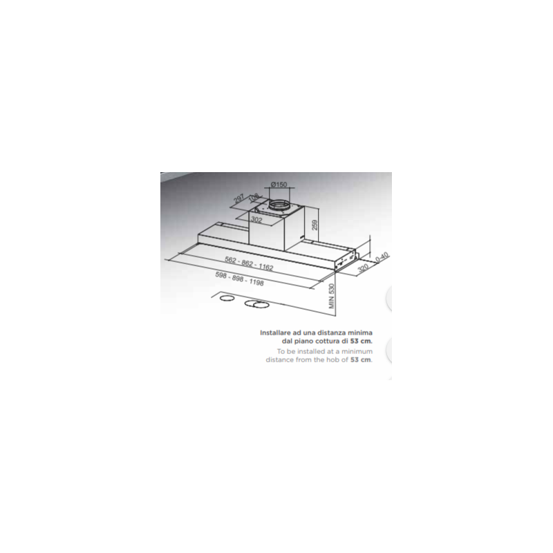 Faber Cappa ad Incasso In-Nova Touch 305.0611.152 acciaio Inox e vetro Nero da 60cm Latest fashion
