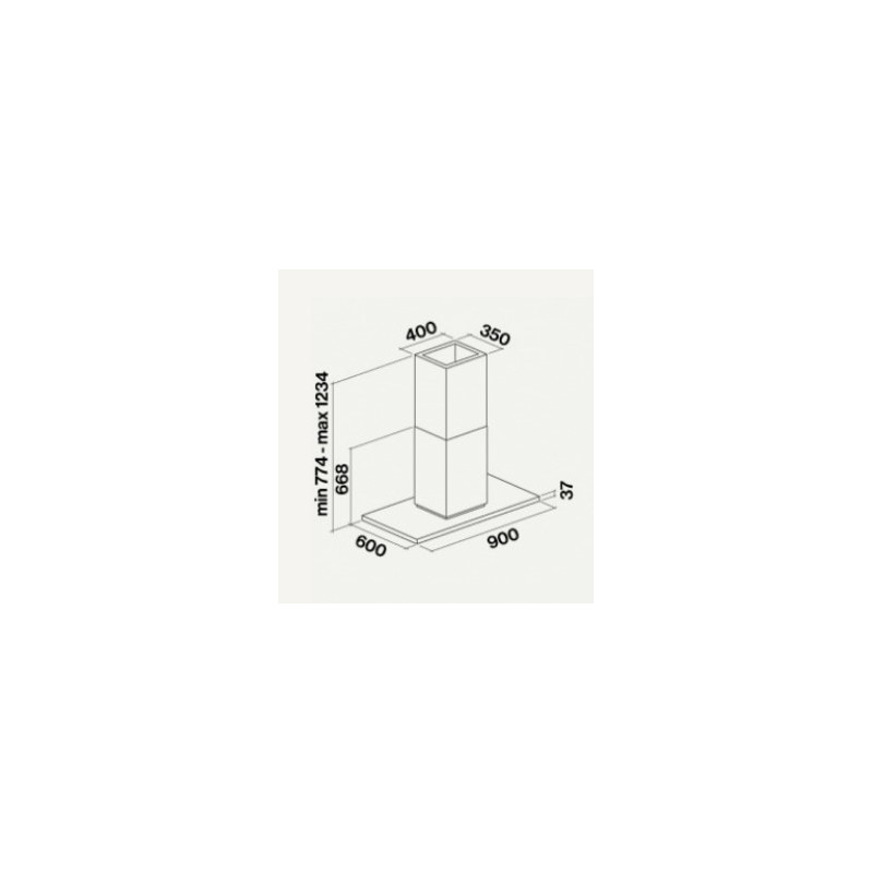 Falmec Zenith NRS Cappa aspirante a isola Acciaio inox 800 m³/h C Grandi sconti