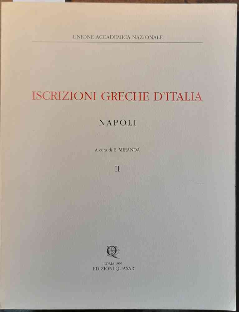 Abebooks Iscrizioni Greche d'Italia. Napoli. II Offerta natalizia