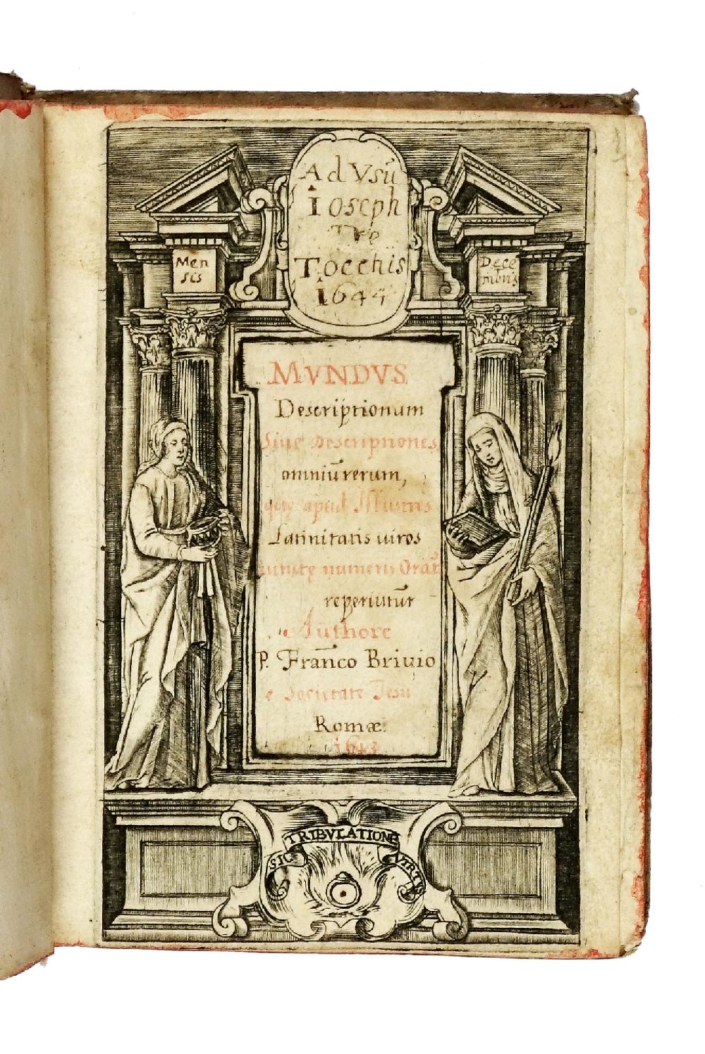 Abebooks Mundus Descriptionum sive descriptiones omnium rerum que apud illustres latinitatis viros iuncta numeris orationis reperintur. Actore P. Francesco Brivio e Societatis Jesus. Romae 1643. (Segue:) Index copiosissimus omni Shopping Online