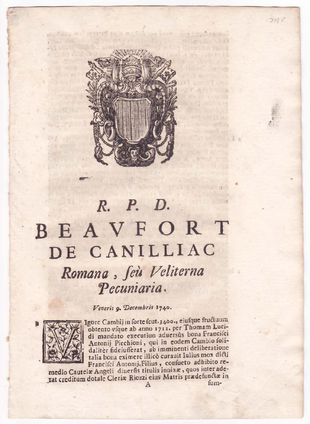 Abebooks R.P.D. Romana feu Veliterna Pecuniaria Fino Al -60%